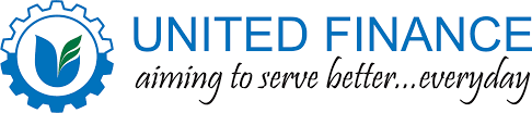 Logo of United Finance, accompanied by the slogan "aiming to serve better...everyday"